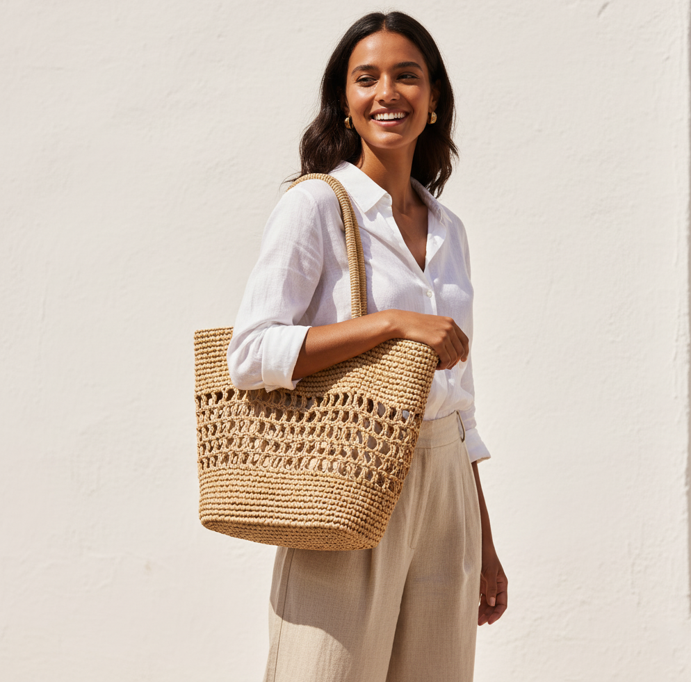 Why Woven Tote Bags Are the Season’s Essential Accessory