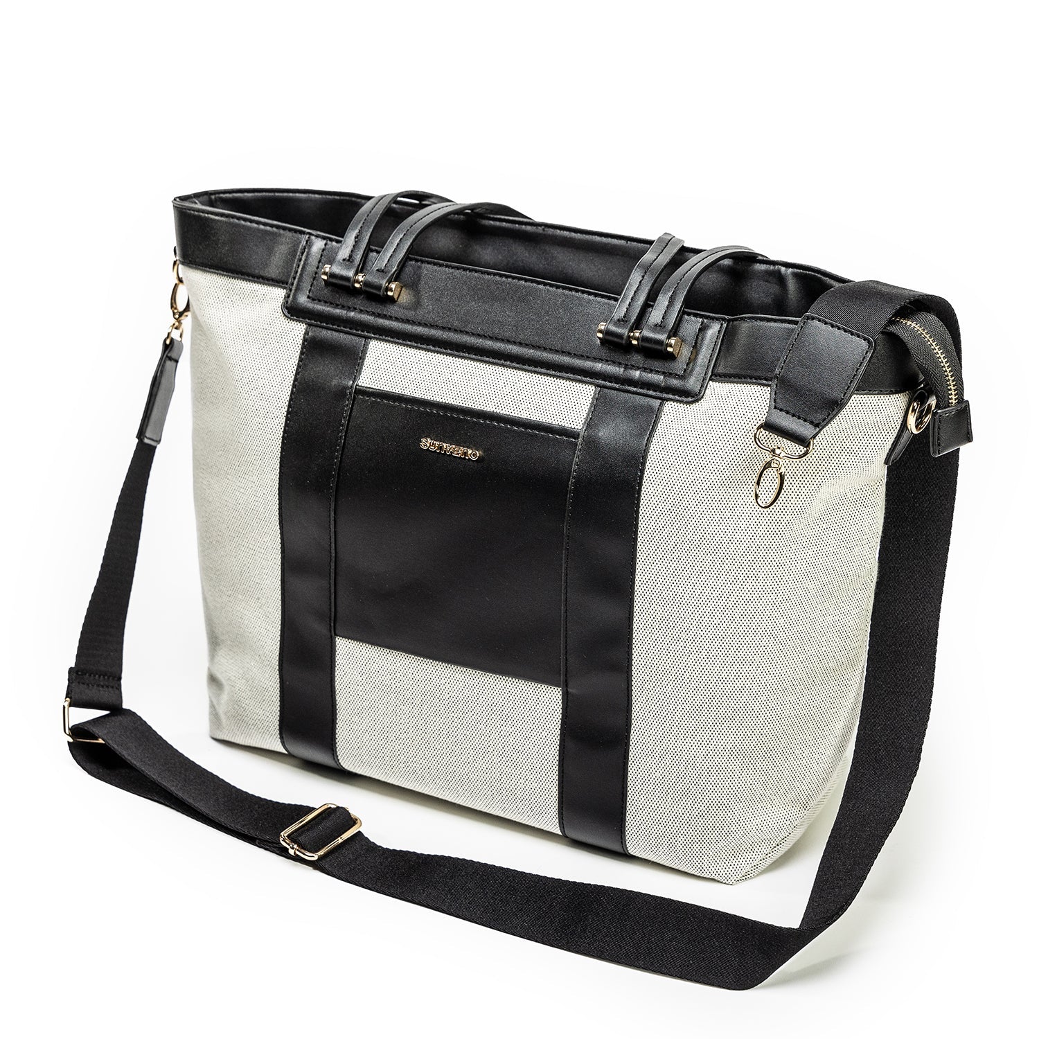 Diaper Bag Canvas Tote with Convertible Travel Mat