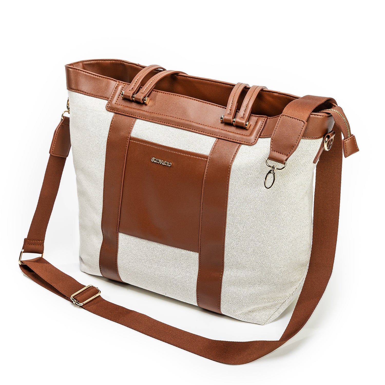 Diaper Bag Canvas Tote with Convertible Travel Mat