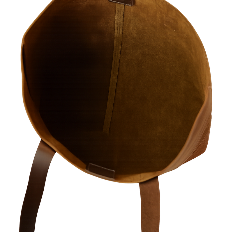 Brown leather saddle on a white background