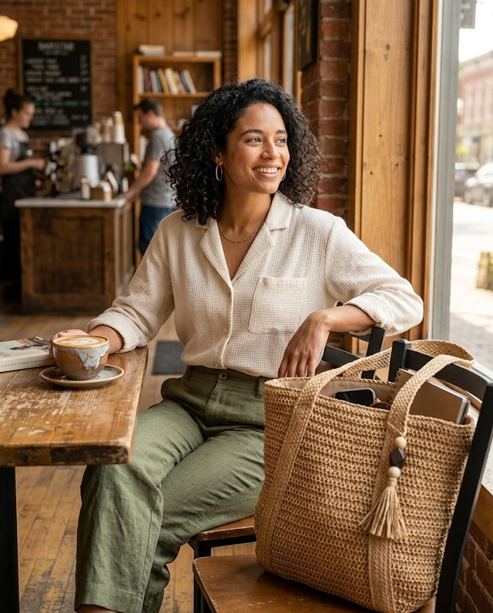 Izola Carry All Tassel Tote - Woven Straw Summer Bag